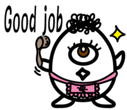 One eyed egg family, English version sticker #7090739