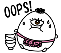 One eyed egg family, English version sticker #7090751