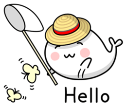 A sticker of a seal.@Summer(English) sticker #7090921