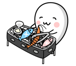 A sticker of a seal.@Summer(English) sticker #7090923