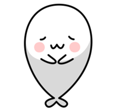A sticker of a seal.@Summer(English) sticker #7090924
