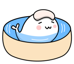 A sticker of a seal.@Summer(English) sticker #7090931