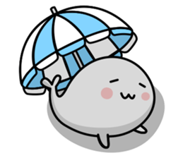 A sticker of a seal.@Summer(English) sticker #7090932
