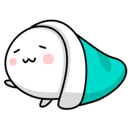 A sticker of a seal.@Summer(English) sticker #7090935