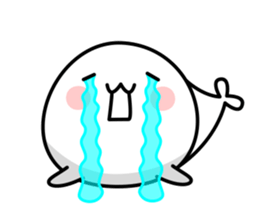 A sticker of a seal.@Summer(English) sticker #7090943