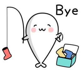 A sticker of a seal.@Summer(English) sticker #7090953