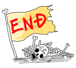 Office worker of a bone sticker #7091116