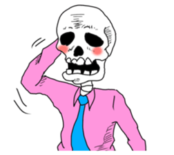 Office worker of a bone sticker #7091118