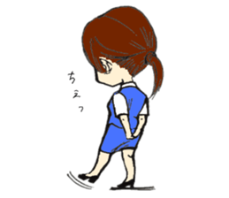 around thirty Female employee  Stamp sticker #7092295