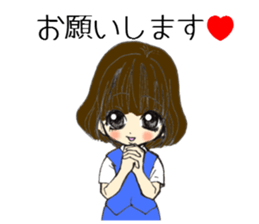 around thirty Female employee  Stamp sticker #7092296