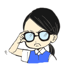 around thirty Female employee  Stamp sticker #7092312