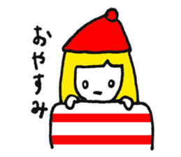 Expressionless girl KINCO sticker #7092921