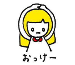 Expressionless girl KINCO sticker #7092925