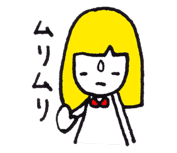 Expressionless girl KINCO sticker #7092933