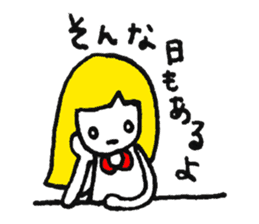 Expressionless girl KINCO sticker #7092940