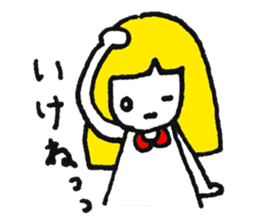 Expressionless girl KINCO sticker #7092946