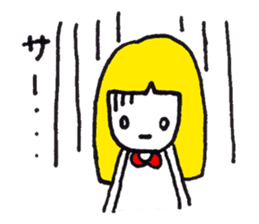 Expressionless girl KINCO sticker #7092949