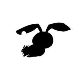 Shadow rabbit(3) by blackencir sticker #7093017