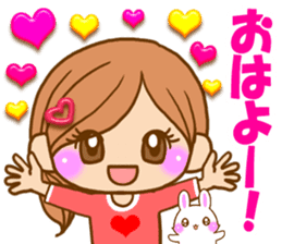 Pretty girl by rurue sticker #7093760