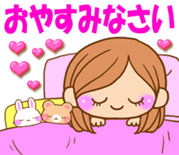 Pretty girl by rurue sticker #7093763