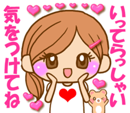 Pretty girl by rurue sticker #7093765