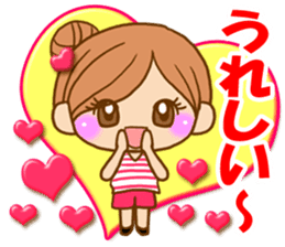 Pretty girl by rurue sticker #7093770