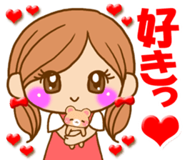 Pretty girl by rurue sticker #7093772