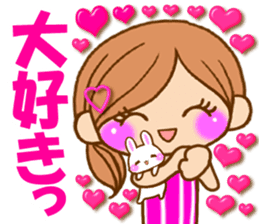 Pretty girl by rurue sticker #7093773