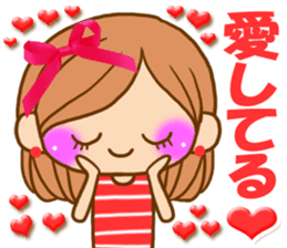 Pretty girl by rurue sticker #7093775