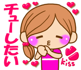 Pretty girl by rurue sticker #7093776