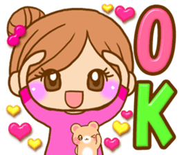 Pretty girl by rurue sticker #7093780