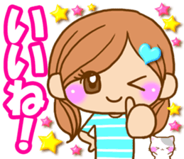 Pretty girl by rurue sticker #7093781