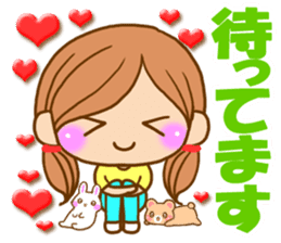 Pretty girl by rurue sticker #7093783