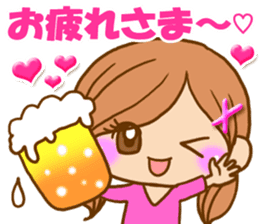 Pretty girl by rurue sticker #7093790