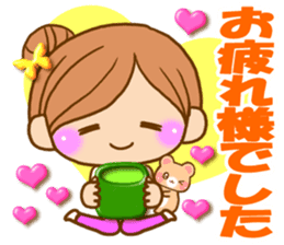 Pretty girl by rurue sticker #7093791