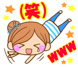 Pretty girl by rurue sticker #7093793