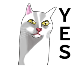 Lazy cat sticker sticker #7093961