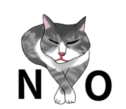 Lazy cat sticker sticker #7093962