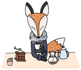 Kitsune the Slow Life Fox sticker #7094080