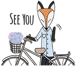 Kitsune the Slow Life Fox sticker #7094094