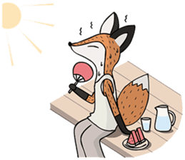 Kitsune the Slow Life Fox sticker #7094109