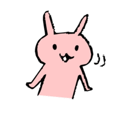 Rabbit of datsuryoku-kei (ennui-style) sticker #7094280
