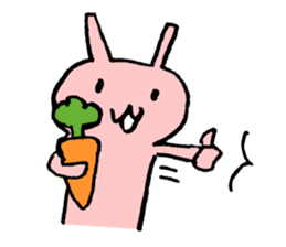 Rabbit of datsuryoku-kei (ennui-style) sticker #7094281