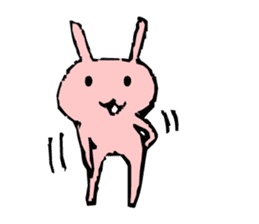 Rabbit of datsuryoku-kei (ennui-style) sticker #7094282
