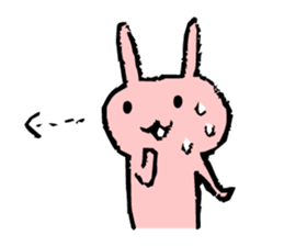 Rabbit of datsuryoku-kei (ennui-style) sticker #7094284