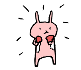 Rabbit of datsuryoku-kei (ennui-style) sticker #7094285