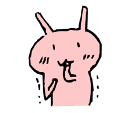 Rabbit of datsuryoku-kei (ennui-style) sticker #7094286