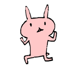 Rabbit of datsuryoku-kei (ennui-style) sticker #7094287