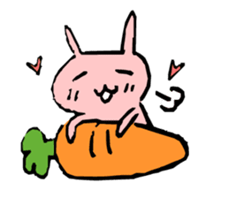 Rabbit of datsuryoku-kei (ennui-style) sticker #7094288
