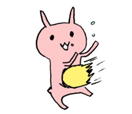 Rabbit of datsuryoku-kei (ennui-style) sticker #7094289